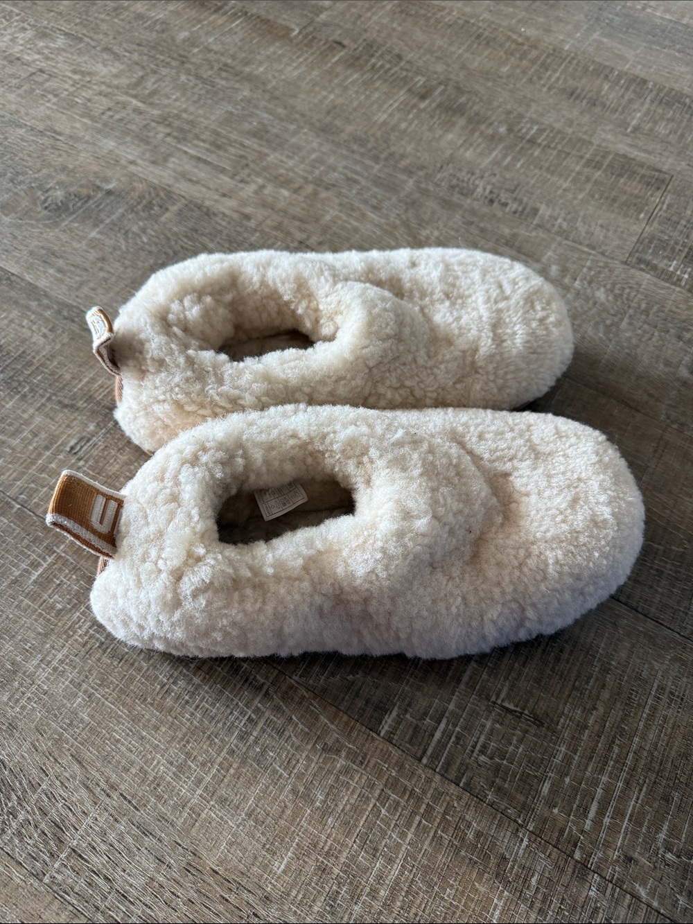 UGG Cream Sherpa Fuzzy Slippers